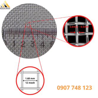 Lưới inox 12 mesh